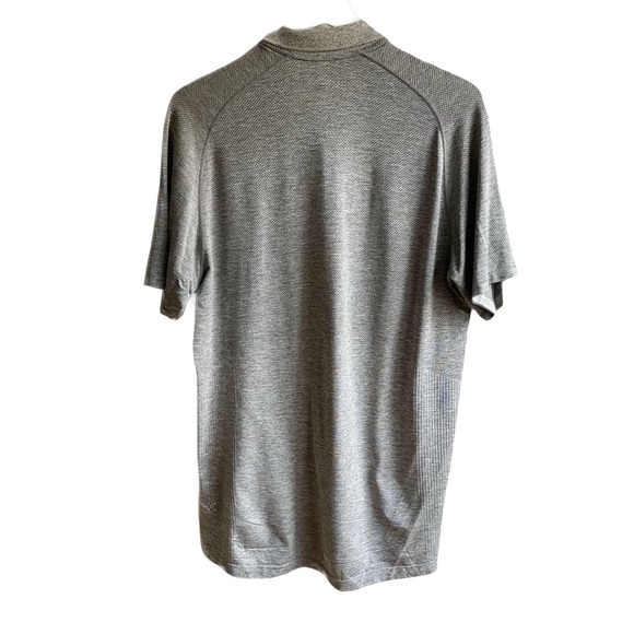 Lululemon Metal Vent Tech Polo Shirt Size L Gray Short Sleeve Golf Tennis Preppy - Picture 5 of 11
